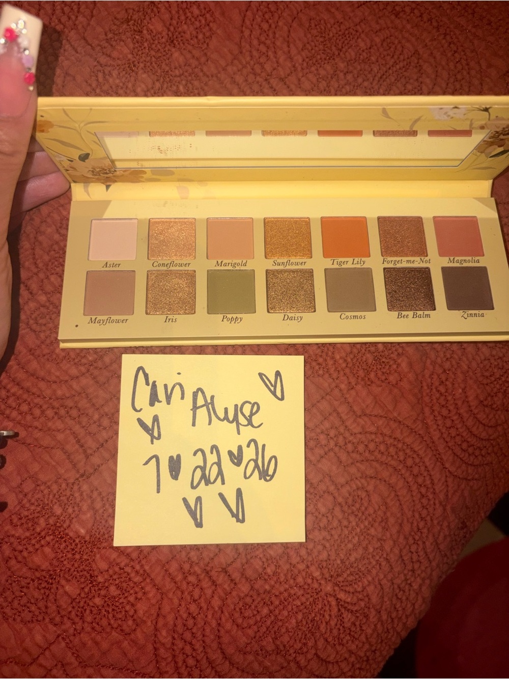 Laura Geller Floral Yellow & Warm Neutral Eyeshadow Palette